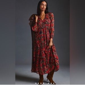 Anthropologie Marais Chiffon Dress - Small Petite